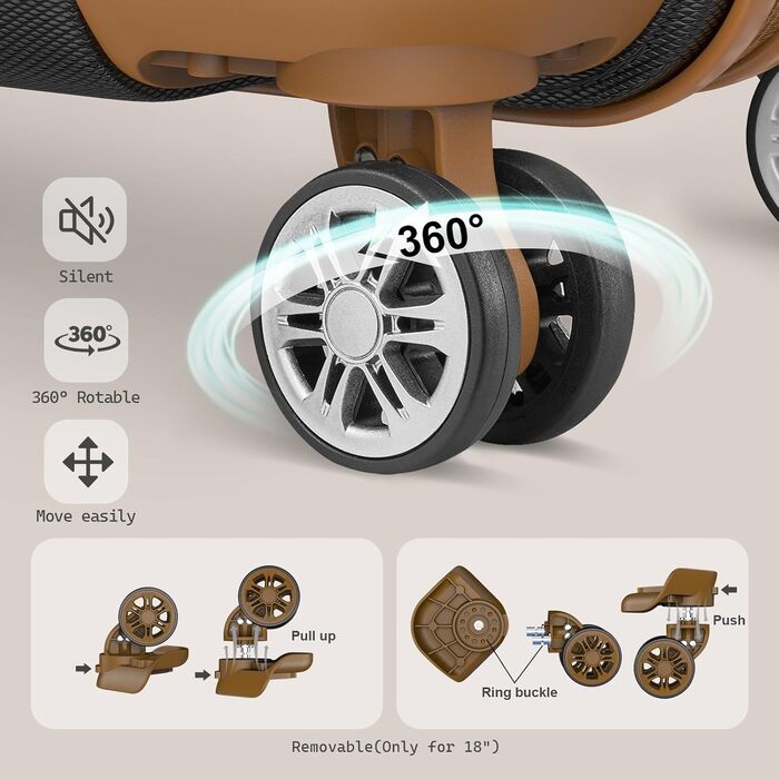 Набір валіз Melalenia 3 в 1: жорсткий корпус, легкі, з TSA замком та 4 колесами (чорний, 7 шт. з рюкзаком для подорожей)