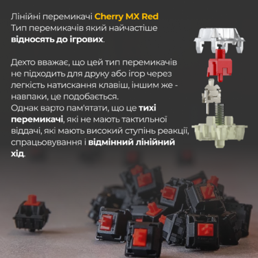 Механічна клавіатура Ducky One 3 Mini Cherry MX Red RGB White UA