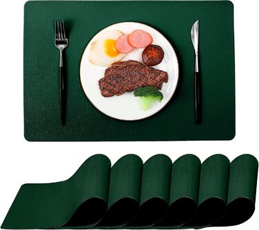 Набір серветок на стіл, 6 шт, чорного кольору, термостійкі, миючі, для кухні та обіднього столу, декор