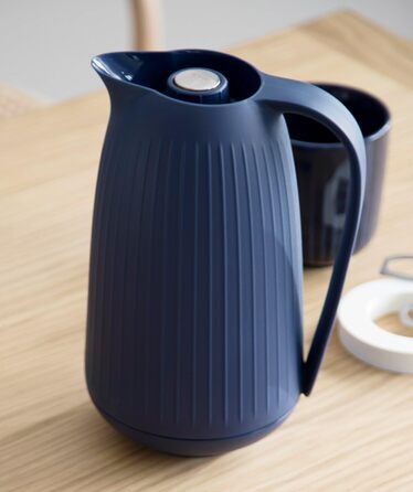 Термос Kähler Isolierkanne 1.0 л Hammershøi для чаю та кави, білий (15 см, блакитний)