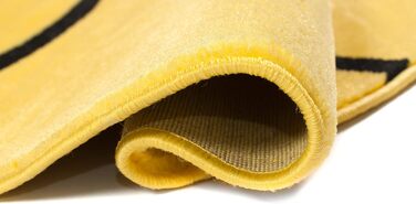 Дитячий килимок з коротким ворсом Дитяча кімната Дитячий килимок Волейбольний мотив Білий Синій Жовтий Круглий Ігровий килимок Молодіжна кімната KOTEX (100 x 100 см, жовтий)