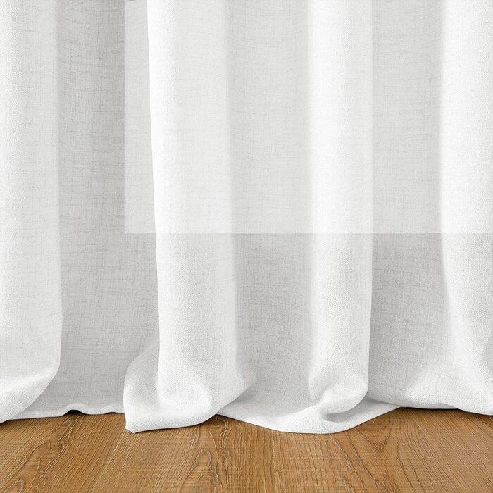 Комплект штор Melodieux Curtains Льон Look 2, 260x140см, білий (H245 x W140 см)