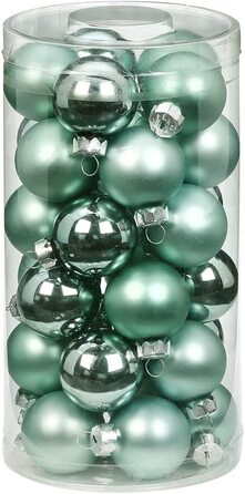 Чарівні скляні різдвяні кулі 4 см х 30 шт. ялинкові кулі (зимовий нефрит)