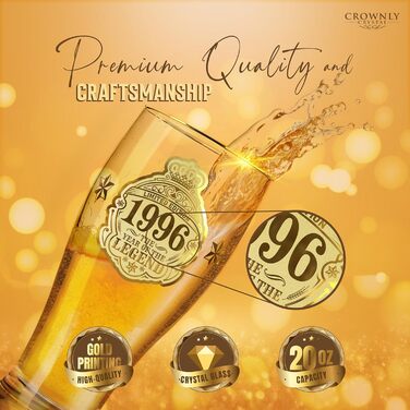 Пивний келих з гравіюванням 570 мл, 50 років, Персоналізований подарунок для чоловіка/тата на День народження, Декор