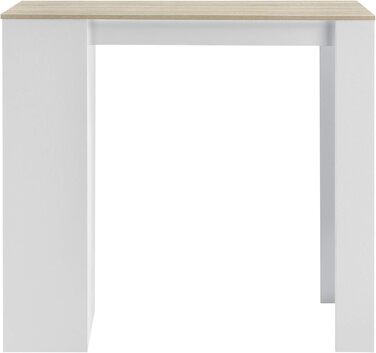 Барний стіл Kouvola з 3 полицями 110x50x103 см - білий/декоративне дерево для кухні, вітальні, їдальні