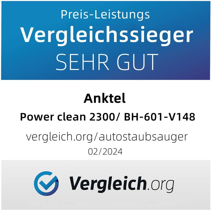 Переможець тесту ручного пилососа Anktel 14,8 В 9700 Па із зарядною станцією Ручний пилосос Акумуляторний волого та сухий з фільтром HEPA, який можна мити Ручний пилосос Пилосос без мішка для автомобіля, Вдома -PowerClean2300-