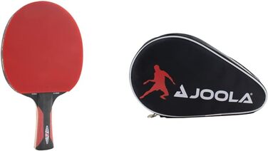 Ракетка для настільного тенісу JOOLA 54200 ROSSKOPF Classic схвалена ITTF ракетка для настільного тенісу для професійних або клубних гравців-технологія Compwood, губка 2,00 мм (комплект з ракеткою для настільного тенісу чорний/червоний)