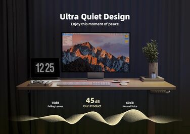 Регульований стіл Claiks 120x60 см: електричний, з пам'яттю, з гачками | Стіл для стоячи/сидячи