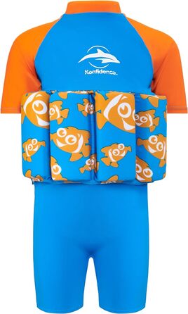 Купальний костюм Konfidence з плавальним пристосуванням для 1-2 років-синя риба-клоун