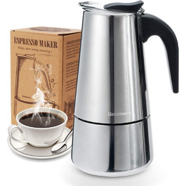 Еспресо-плита Godmorn, кавоварка, кавник для мокко з нержавіючої сталі 430, кавоварка для приготування еспресо на 4/6/10 чашок, кавоварка на плиті I