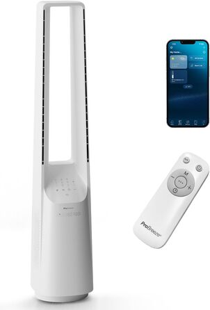 Вентилятор Pro Breeze OmniAir з очищувачем повітря, 105 см, осциляція 75°, пульт ДУ, HEPA 13, LED дисплей, 10 швидкостей, тихий, 5 режимів, Smart App