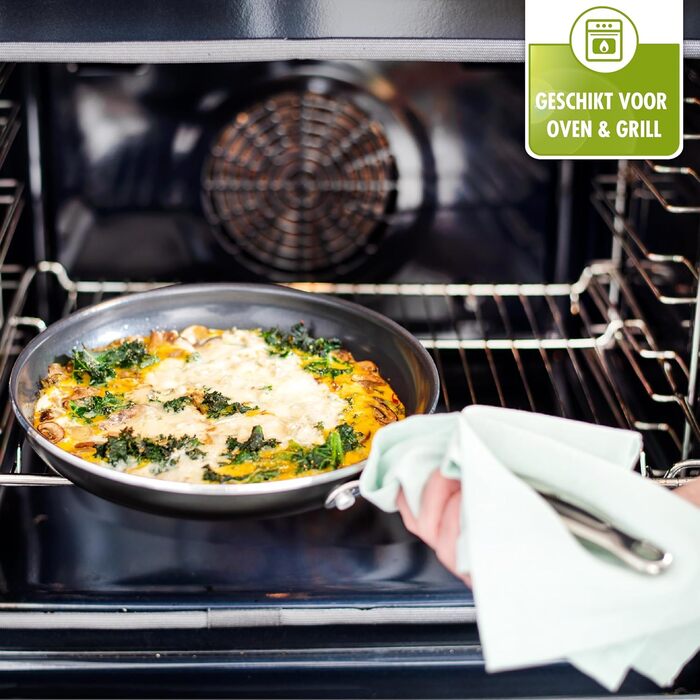 Набір сковорідок GreenPan Brussels, 2 шт. (24 см & 28 см), антипригарне покриття, нержавіюча сталь, індукція, сумісність з духовкою, без PFAS