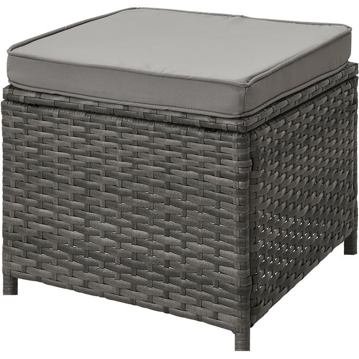 Кутовий диван садовий SVITA Monroe з ротангу (поліротанг) сірий - комплект меблів для відпочинку