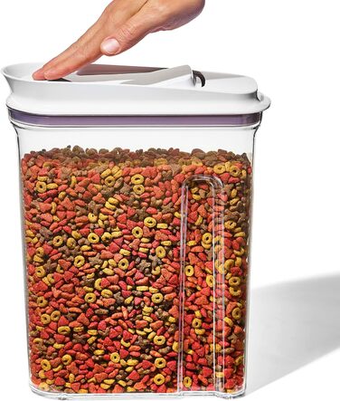 Контейнер OXO Good Grips Pet POP для корму для тварин, 4.2 л з лопаткою | Ідеально для до 1,8 кг корму для собак або 1,6 кг для котів | Герметичний, BPA-free