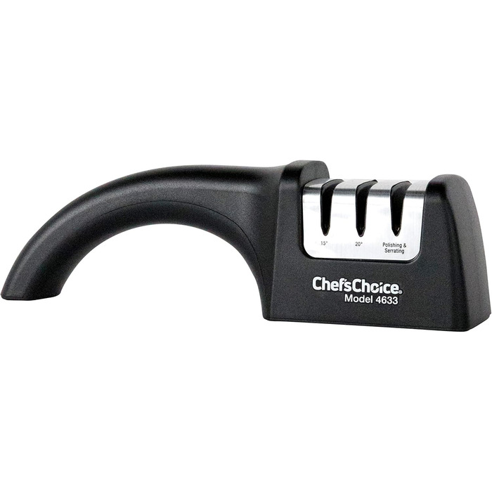 Точилка для ножів Chef'sChoice AngleSelect: професійна ручна точилка з контролем кута 15/20 градусів, з алмазним абразивом, 2-ступенева