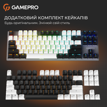 Бездротова механічна клавіатура GamePro Genesis Joker Pro (MK124G) 87% Red switches