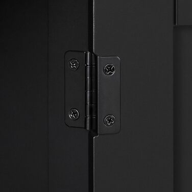 Кухонний візок Yaheetech на колесах з шафкою та полицею, 55x45x89 см, білий (чорний)