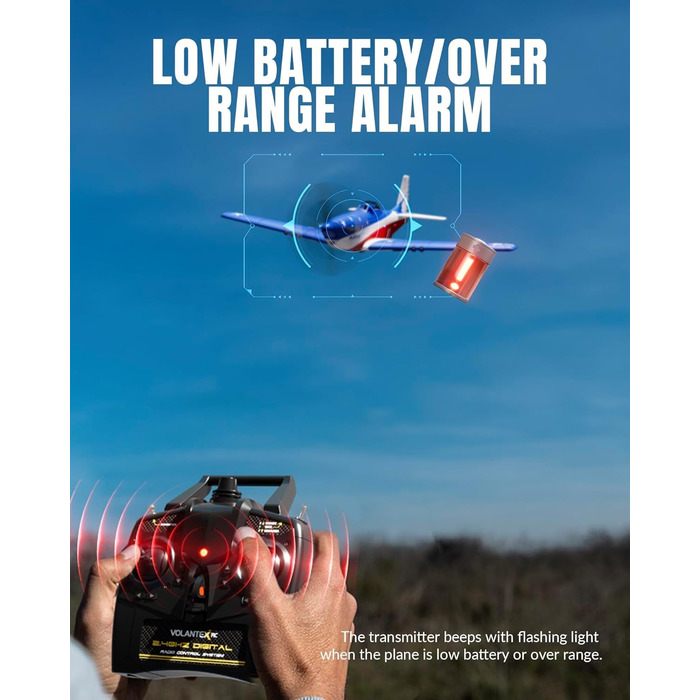 Літак на радіокеруванні VolantexRC 761-5 P-51 Mustang RTF 4-канальний, з Xpilot стабілізацією, для початківців, готовий до польоту