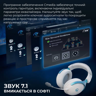 Бездротова ігрова гарнітура GamePro Asgard Freya Pro (HSW201WB)