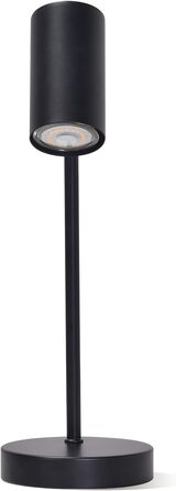 Настільна лампа для вітальні та спальні з регулюванням 350° - металева настільна лампа з вимикачем, для офісу, робочого кабінету (Чорна)