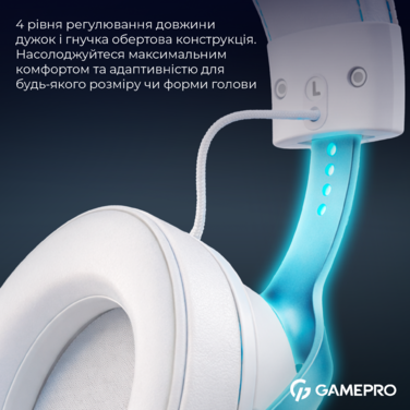 Бездротова ігрова гарнітура GamePro Asgard Freya Pro (HSW201WB)