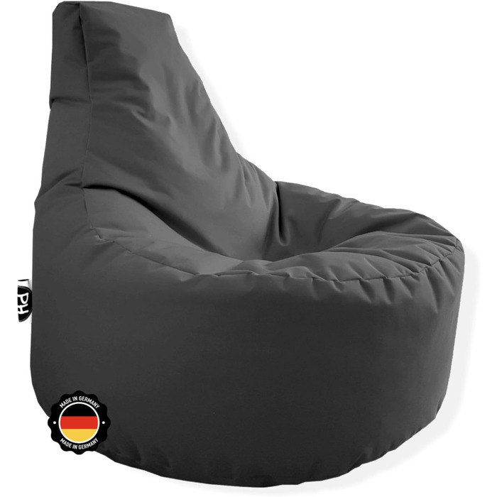 Геймерське крісло Beanbag Beanbag - 2 розміри - 25 кольорів XL - діаметр 75 см, висота сидіння 30 см, висота 80 см антрацит