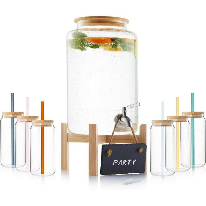 Скляна графиня SÄNGER London 1.15 л сірого кольору з ручкою, для води та крижаного чаю, миється в посудомийній машині