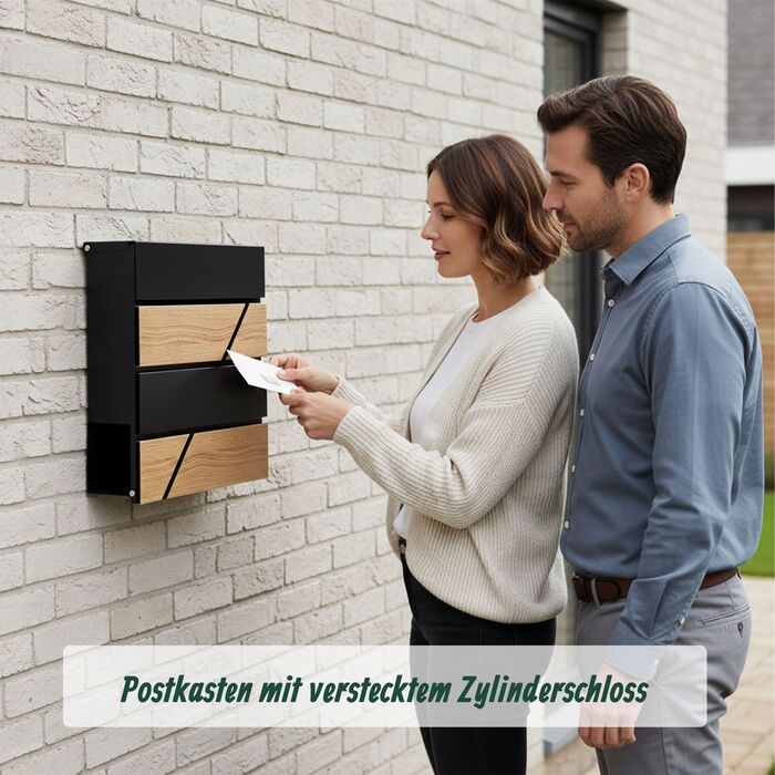 Скринниця Relaxdays з імітацією дерева та відсіком для газет