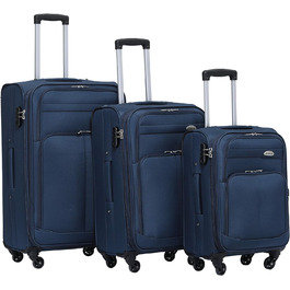 Набір валіз візок багаж набір тканинний компенсатор валіза (синій)