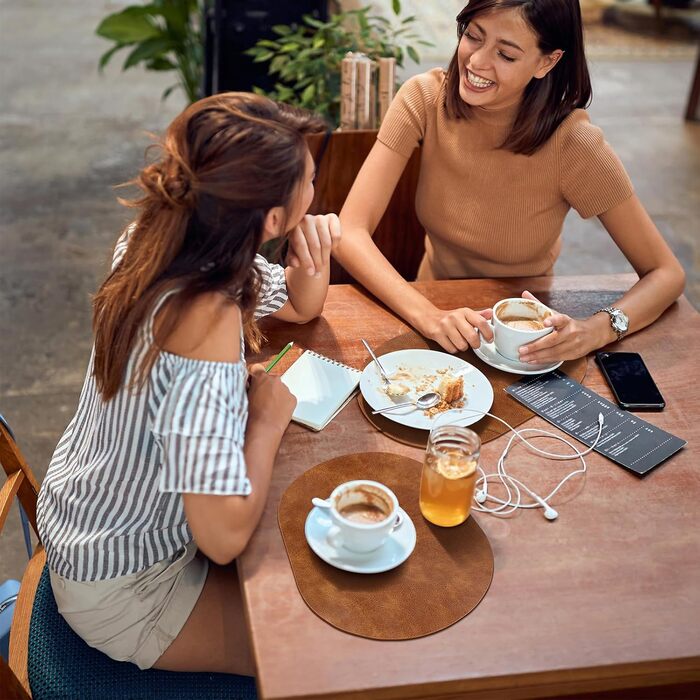 Набори підтарілок ADRIMER, 6 шт., 30.5 x 43.2 см, термостійкі, водонепроникні, миючіся, PU, для кухні та їдальні