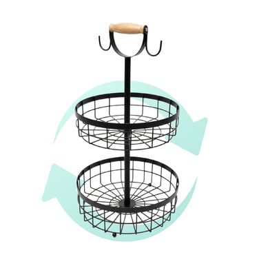 Relaxdays Двоярусна етажерка для фруктів та овочів