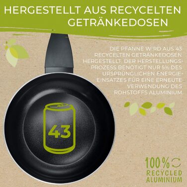 Сковорода Berndes b.Green Alu Recycled Induction, 100 перероблені бляшанки для напоїв, 28 см