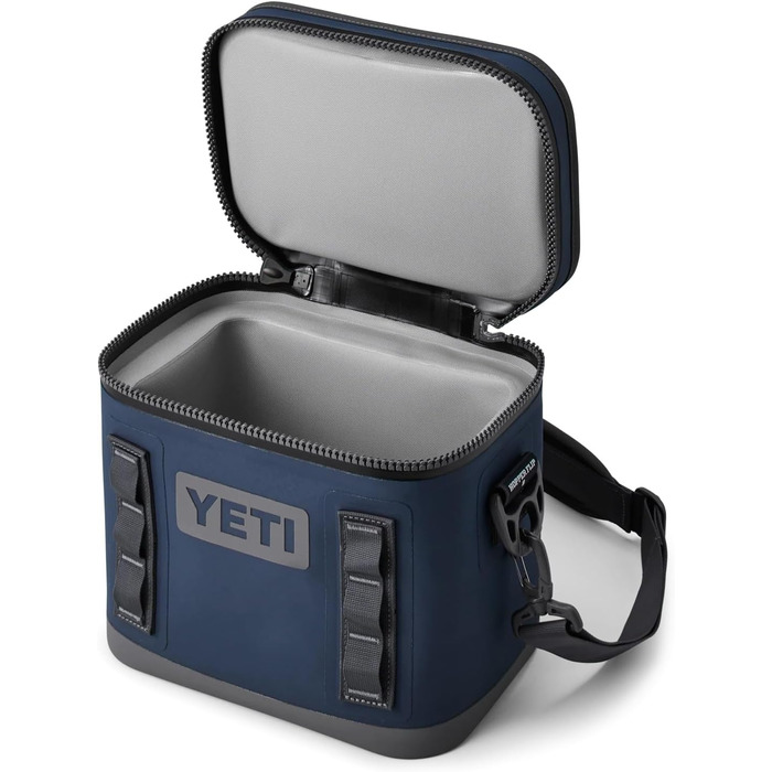 Чорна сумка-холодильник YETI Hopper Flip 8 - портативна, ізольована, наплічна