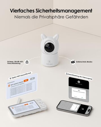 Відеоняня з камерою 2.5K, 5.5