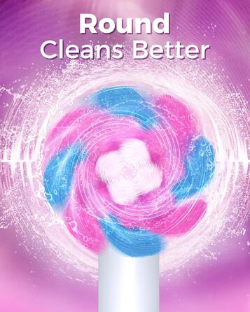 Електрична зубна щітка для дорослих Rotierende з 8 насадками, 4 режимами чищення, акумулятором на 60 днів та розумним таймером 2 хв - Професійна електрична щітка (Рожева)