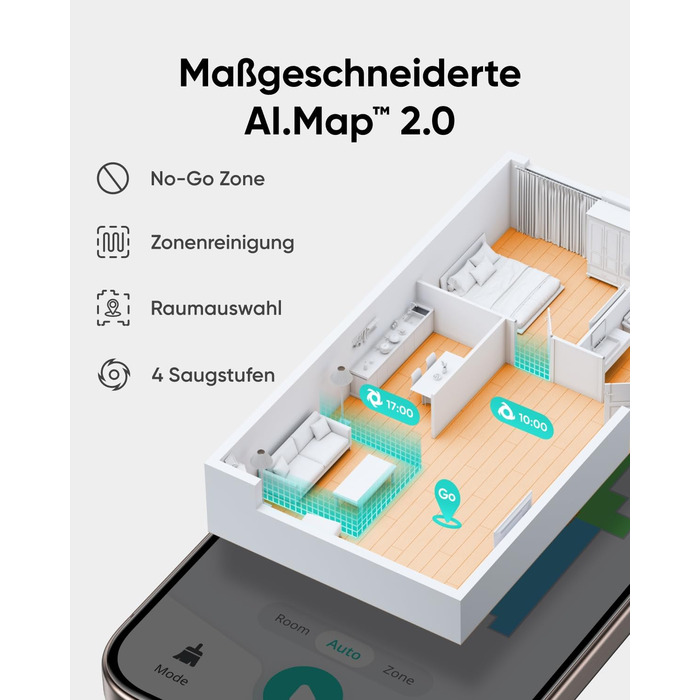 Робот-пилосос eufy L60 з авто-порожненням та функцією миття, 5000Pa, Anti-Hair, iPath-лазерна навігація, для твердих підлог