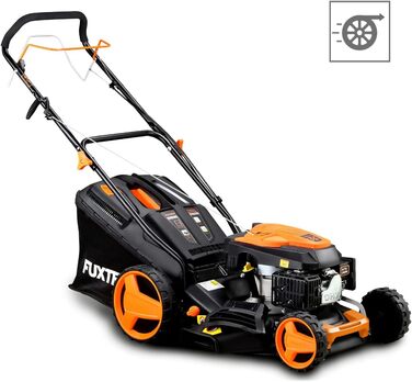 Бензиновий газонокосарка FUXTEC FX-RM4346 4-в-1 з приводом на задні колеса, ширина косіння 42 см, 46 см об'єм двигуна, 40л травоспікач