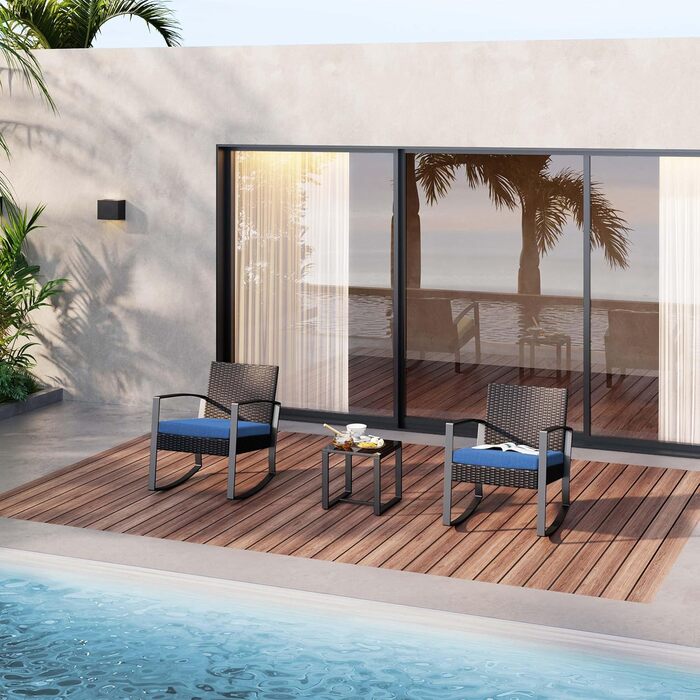 Набір меблів для саду Bealife: Lounge-набір для балкона на 2 особи, блакитний