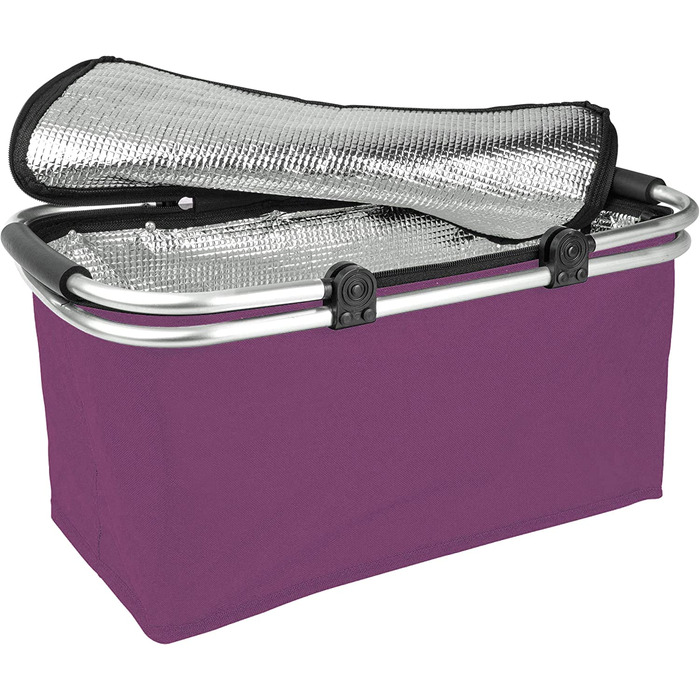 Складна кошик для покупок ONVAYA з функцією охолодження / / складна кошик з кришкою / ізольована кошик господарська сумка складна кошик складна Термальна кошик (фіолетовий)