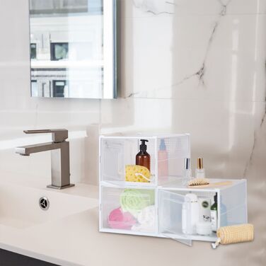 12 коробок для взуття Relaxdays, прозорі