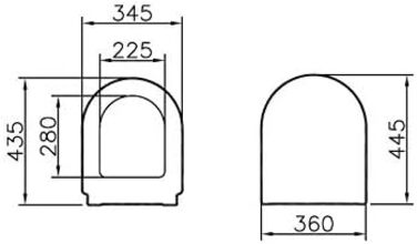 Сидіння для унітазу Vitra S50 з механізмом повільного закривання 003/309 Білий Сидіння для унітазу S50 і кришка, білий, не застосовується