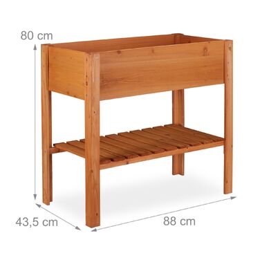 Грядок Relaxdays з дерева, світло-коричневий