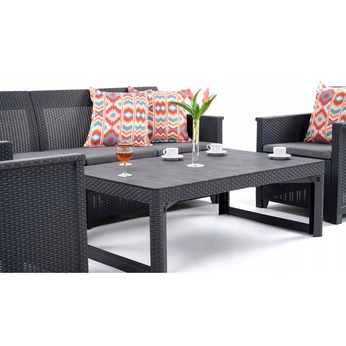 Комплект садових меблів Keter з пластику, сірий, 4 предмети