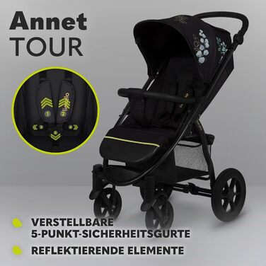 Дитяча коляска Lionelo Annet до 22 кг зі спальним положенням, компактна, з аксесуарами (сітка від комарів, підніжка, тримач для напоїв, кошик)
