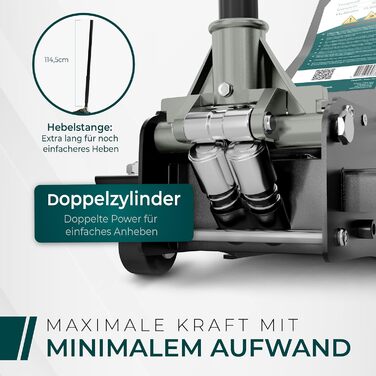 Гідравлічний домкрат CargoVA 3T з низьким профілем (75-505мм) + килимок + 2 гумові накладки | Для SUV та занижених авто | Професійний набір для заміни коліс