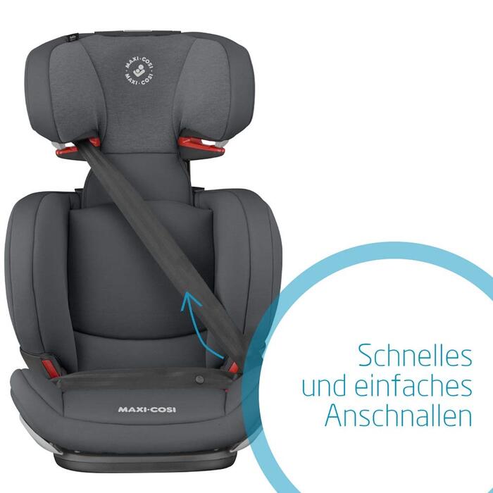 Дитяче автокрісло Maxi-Cosi RodiFix AirProtect, 15-36 кг, 3,5-12 років, відкидне дитяче крісло ISOFIX, регульований підголівник/спинка, додатковий бічний захист, швидке кріплення, оригінальне графітове дитяче крісло. Автентичний графіт