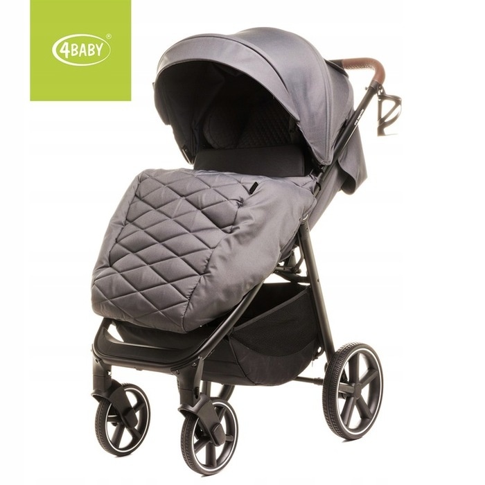 Дитячий прогулянковий візок 4BABY Stinger, графітовий, 10 кг, з регульованим сидінням