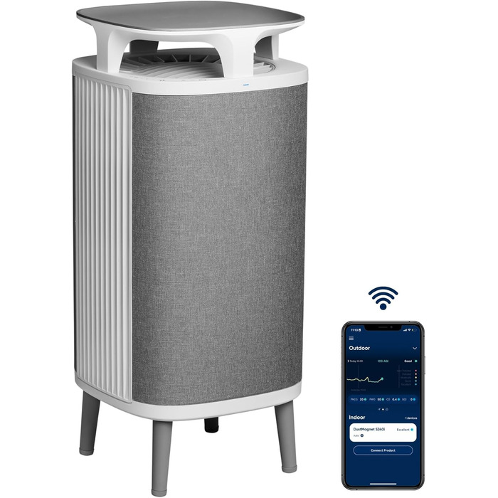 Повітряочисник Blueair DustMagnet 5440i для приміщень до 79 м²: видаляє пил, шерсть тварин, дим, плісняву, алергени та запахи. Технологія HEPASilent