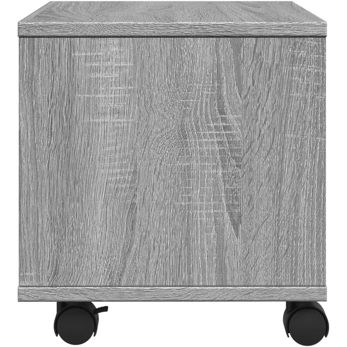 Підставка для принтера на колесах з полицями, білий ДСП, для офісу та дому (Грау Сонома)