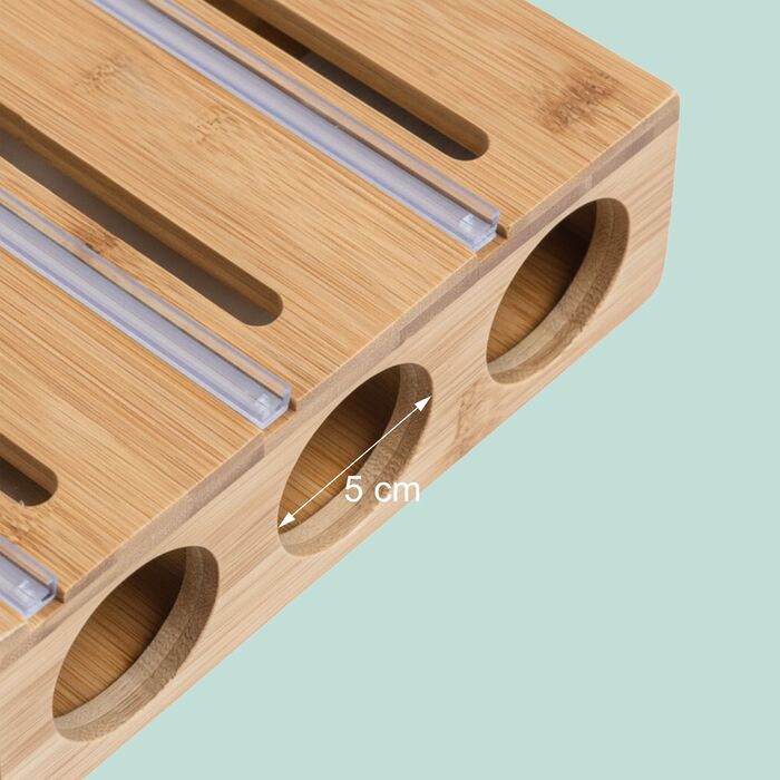 Диспенсер для харчової плівки Relaxdays з бамбука